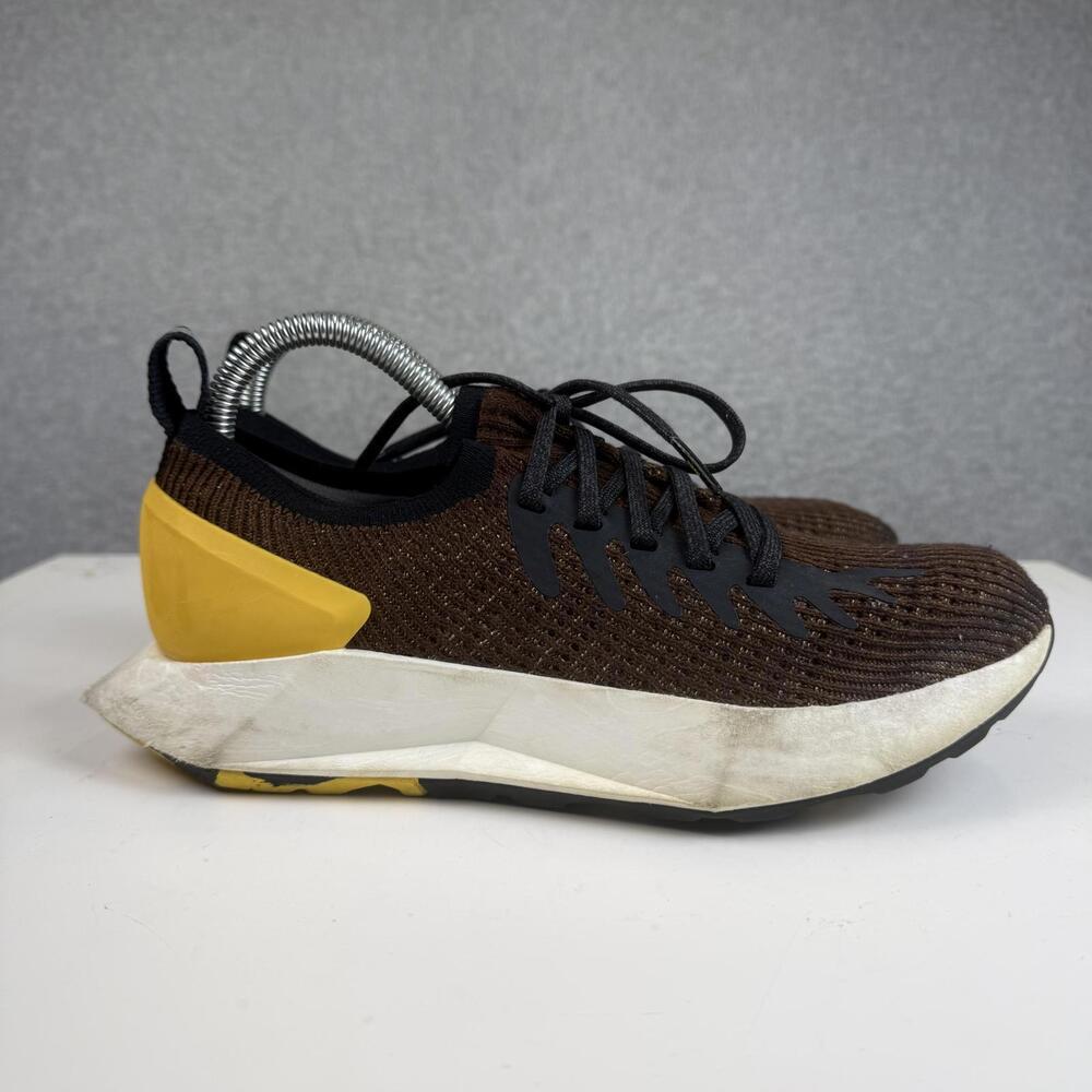 Allbirds Men’s Tree Flyers Silver Fern Black/Yellow Running Shoes US 7 no insole